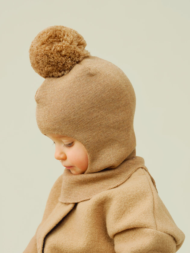 Pompom Balaclava Camel