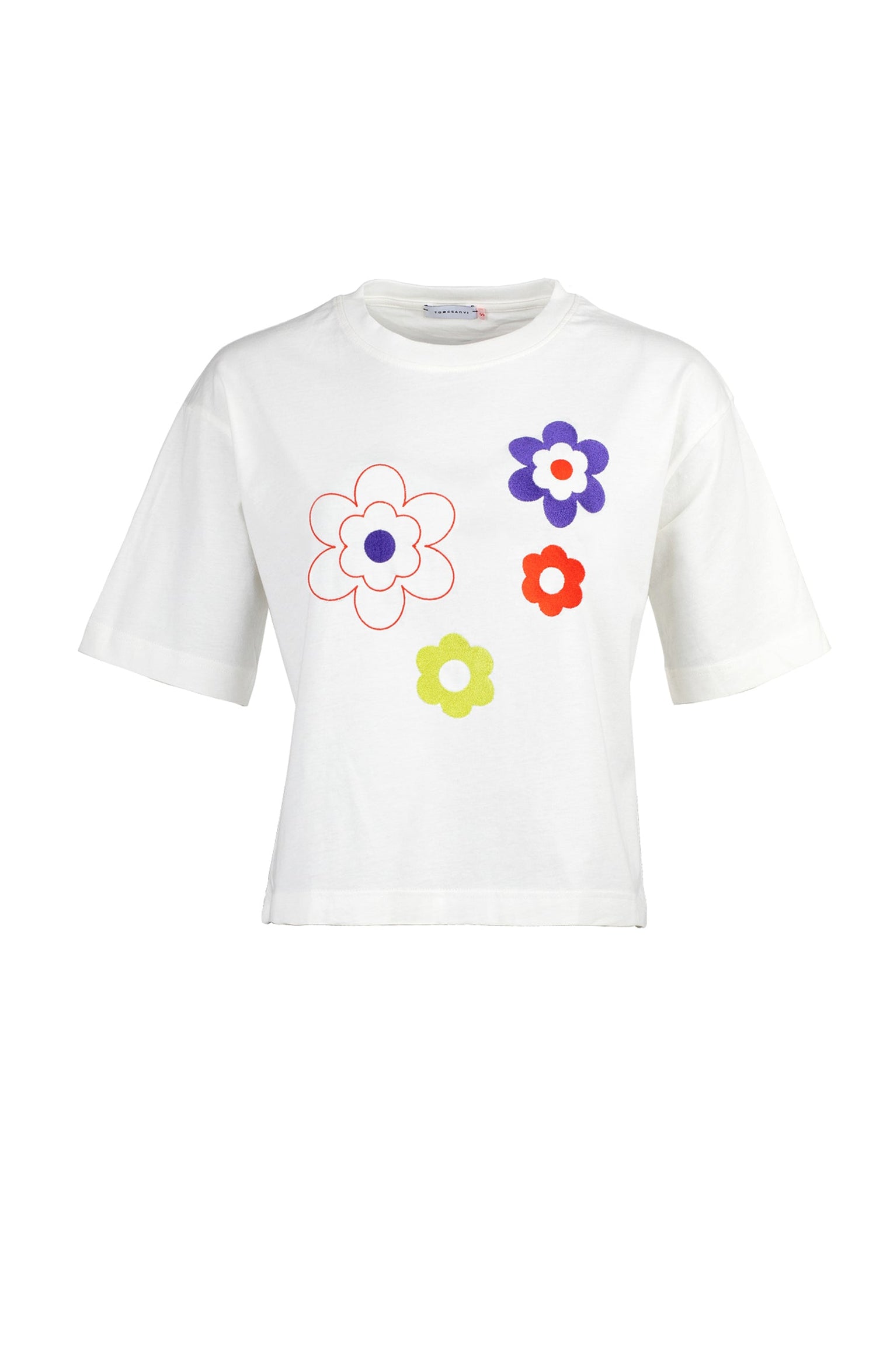 Marla T-Shirt White Space Flowers