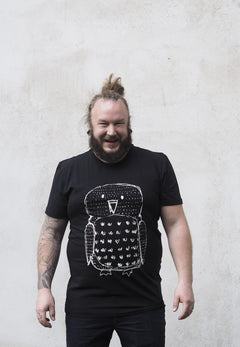 Men's Owl T-Shirt Black