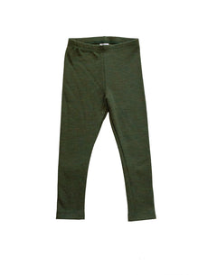 Merino Wool Leggings Dark Green
