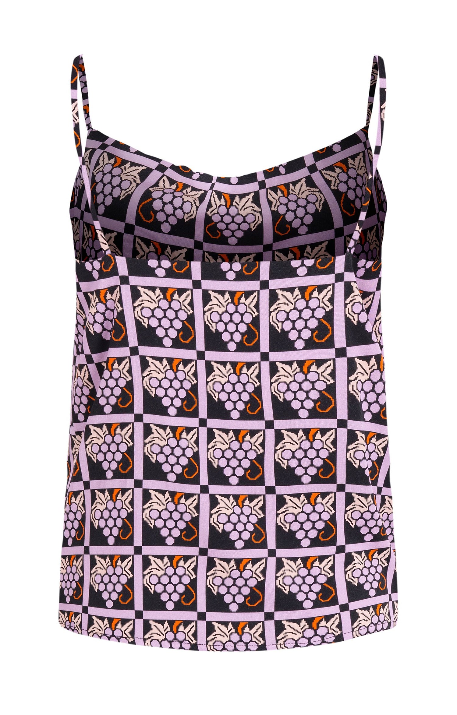 Merlot Draped Top Pixel Grapes