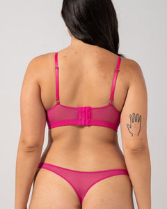 Mesh Balconette Hot Pink