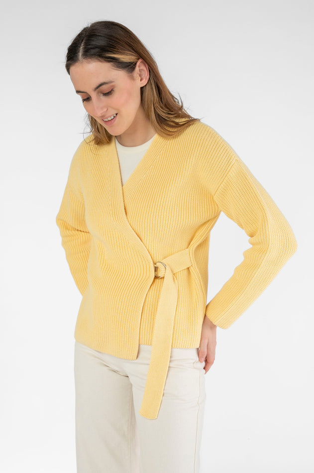 Wrap-around Cardigan Yellow