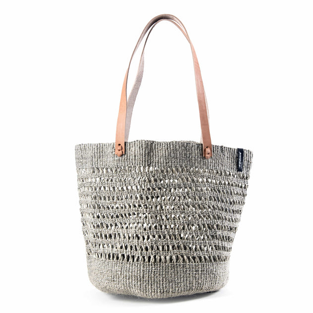 Kiondo Shopper Basket Light Grey Open Weave M