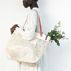 Kiondo Shopper Basket Natural Open Weave L