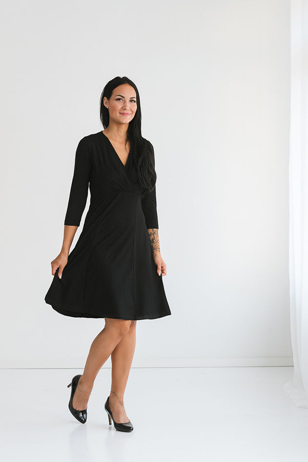 Pleated Dress Bambu Black