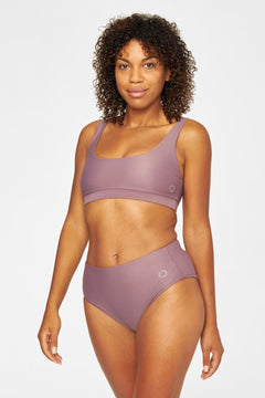 Ubud High-Waist Bikini Bottom Plum