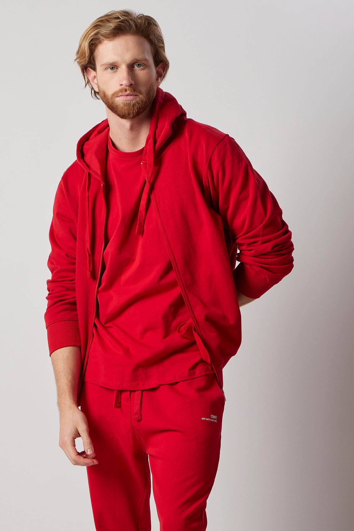 Red outlet sweatsuit set