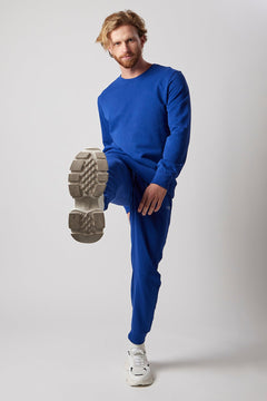 Men's Crewneck Sweatsuit Set Royal Blue