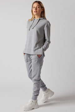 Women's Sweatsuit Set With Slits Grey