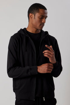 Men's Zip-Up Sweatsuit Set Black