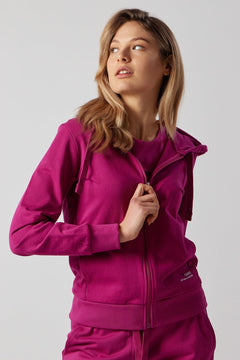 Women's Set With Zippered Hoodie And Joggers Fuchsia