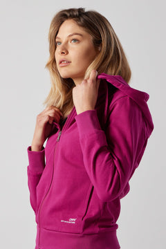 Women's Set With Zippered Hoodie And Joggers Fuchsia