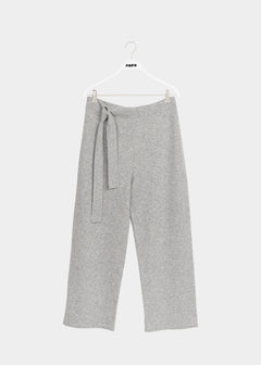 Soft Wool Pants Melange Grey