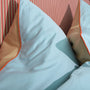 Homehagen - Cotton Sateen Duvet Cover Set Light Blue-Khaki, image no.4