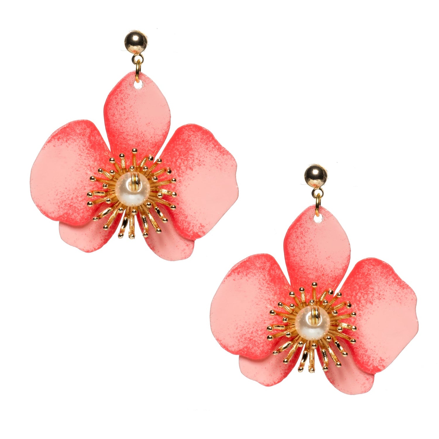 Butterfly Orchid Stud Earrings Pink