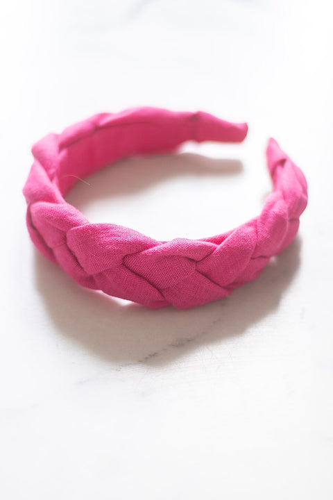 Linen Headband Pink