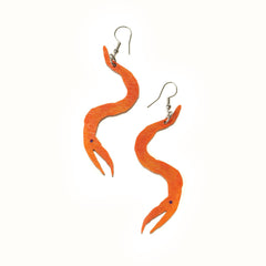 My Worms, My Friends #1 Earrings Orange
