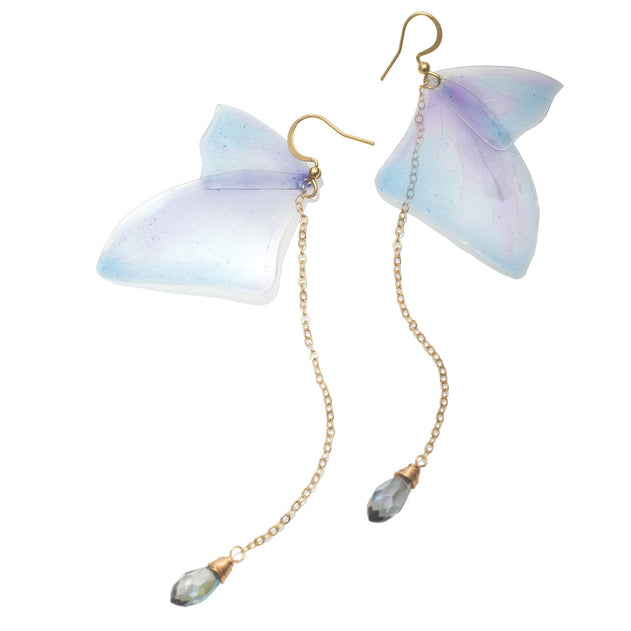 Butterfly Fairy Wing Earrings Purple & Blue