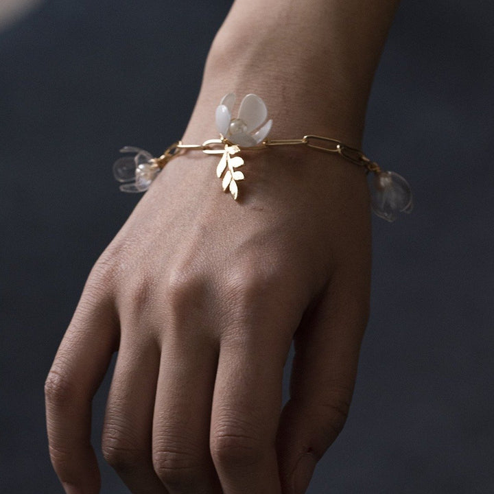  - Upcycled Triple Flower Bracelet