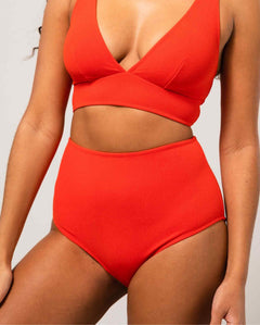 Highwaist Bikini Briefs Papaya