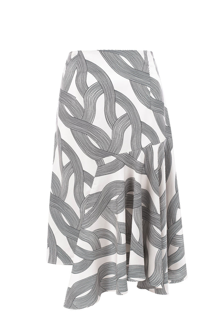 Carolina Machado - Dulce Printed Asymmetrical Skirt