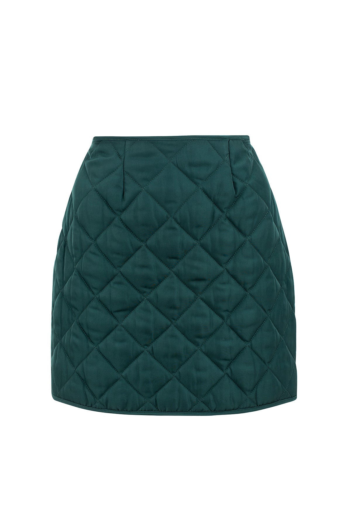 Green on sale quilted skirt