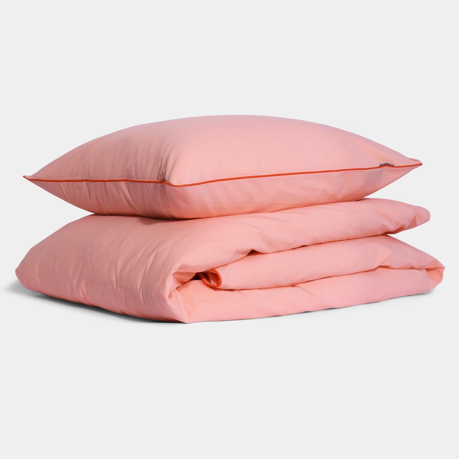 Cotton Percale Duvet Cover Set Pink