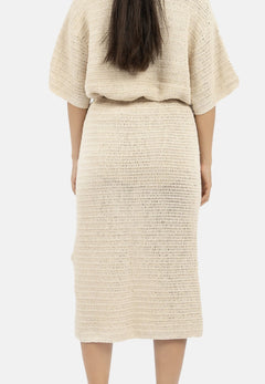 Sedona Crochet Skirt Natural White