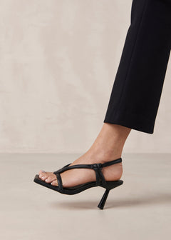 Sheila Leather Sandals Black