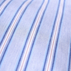 Cotton Percale Duvet Cover Set Blue Shirt Stripe