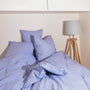 Homehagen - Cotton Percale Duvet Cover Set Blue Shirt Stripe, image no.10