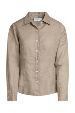 Linen Long Sleeved Shirt With Darts