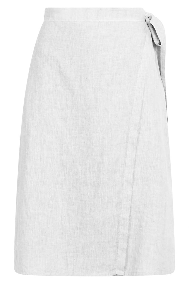 Wrap Style Linen Skirt