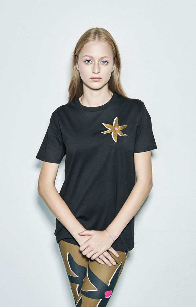 Starflower T-Shirt Black