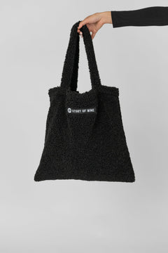 Teddy Fleece Shopper Bag Black