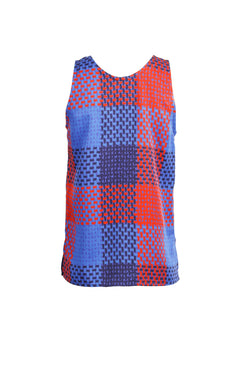 Tetnoldi Sleeveless Top Checked Red