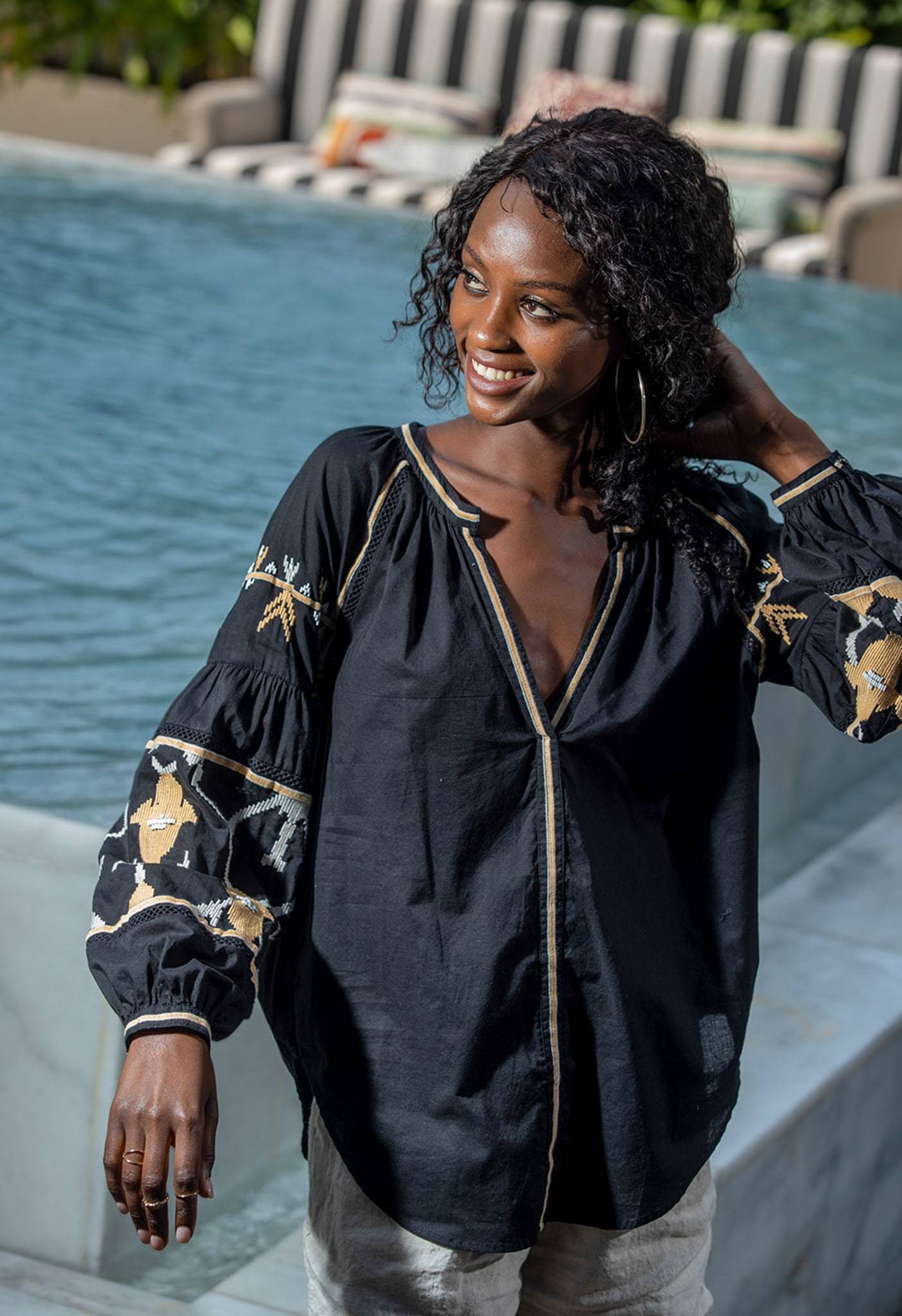 The Vagabond Embroidered Full Sleeve Tunic