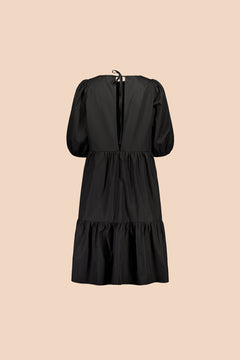 Tiered Mini Dress Black