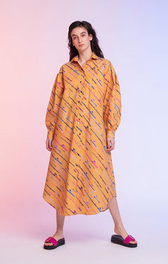 Tok Oversized Shirt Dress Fishing Rod