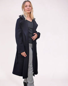 Zhara Wool Coat Dark Navy BLue