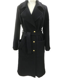 Zhara Wool Coat Dark Navy BLue
