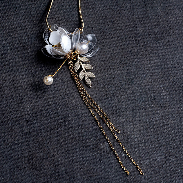 Jasmine Triple Flower Drop Necklace