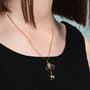  - Clear Lily Double Drop Necklace, image no.1