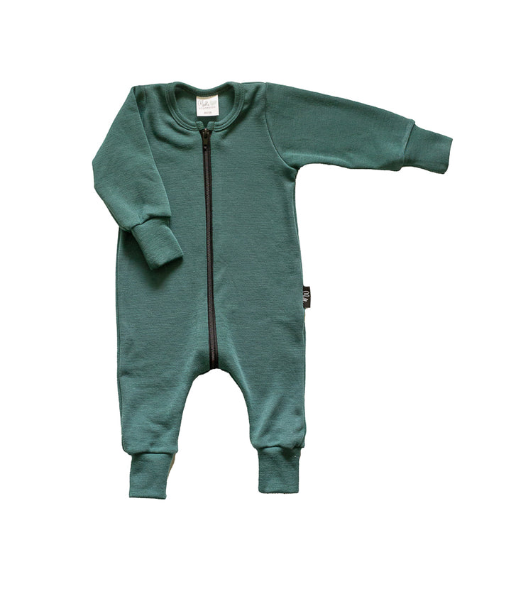 Melli EcoDesign - Merino Baby Jumpsuit Sage Green