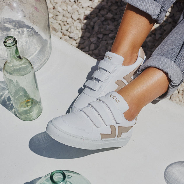 Alpha Velcro Sneakers White / Beige