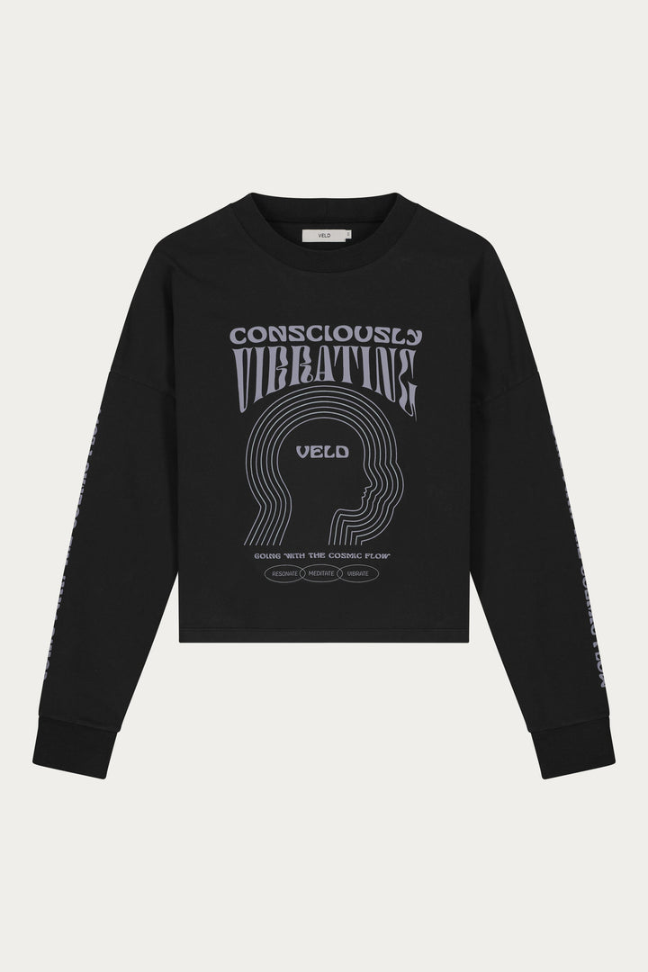 Veld - Vondel Consciously Vibrating Long Sleeve T-Shirt Anthracite