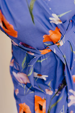 Frida Wrap Dress Kukkaniitty Blue