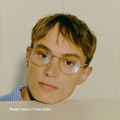 Yuda Bluelight Glasses Gold Black